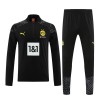 Tréninkový Mikina Borussia Dortmund Čtvrt Zip Černá 2023-24